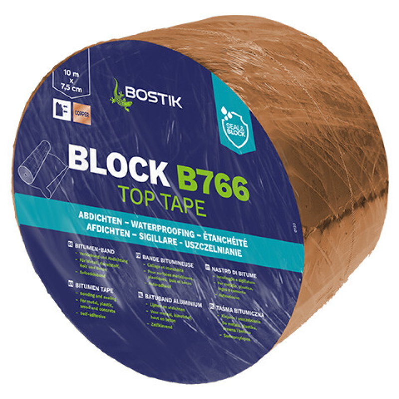 Bostik Block B766 Top Tape Dichtband 7,5 cm x 10 m Kupfer kaufen bei Proma Farben
