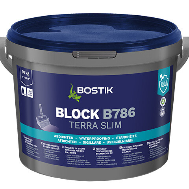 Bostik Block B786 Terra Slim Abdichtungsmasse auf Latex-Bitumen-Basis kaufen bei Proma Farben