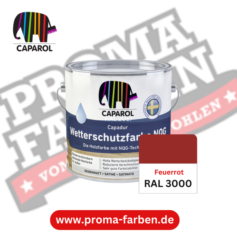 Capadur NQG Wetterschutzfarbe RAL 3000 Feuerrot online bestellen bei ProMa Farben