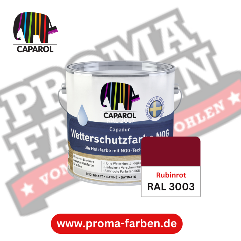 Capadur NQG Wetterschutzfarbe RAL 3003 Rubinrot online bestellen bei ProMa Farben