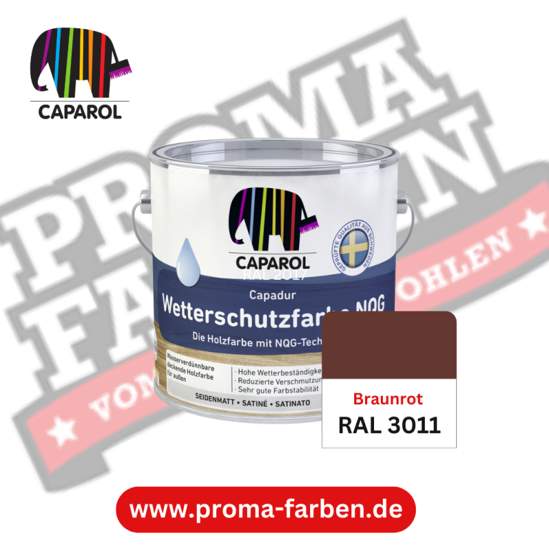 Capadur NQG Wetterschutzfarbe RAL 3011 Braunrot online bestellen bei ProMa Farben