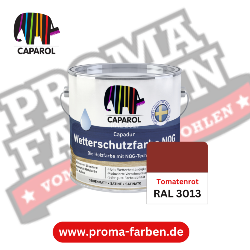 Capadur NQG Wetterschutzfarbe RAL 3013 Tomatenrot online bestellen bei ProMa Farben