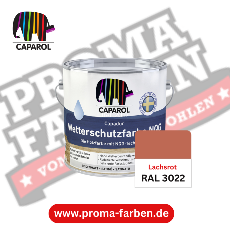 Capadur NQG Wetterschutzfarbe RAL 3022 Lachsrot online bestellen bei ProMa Farben