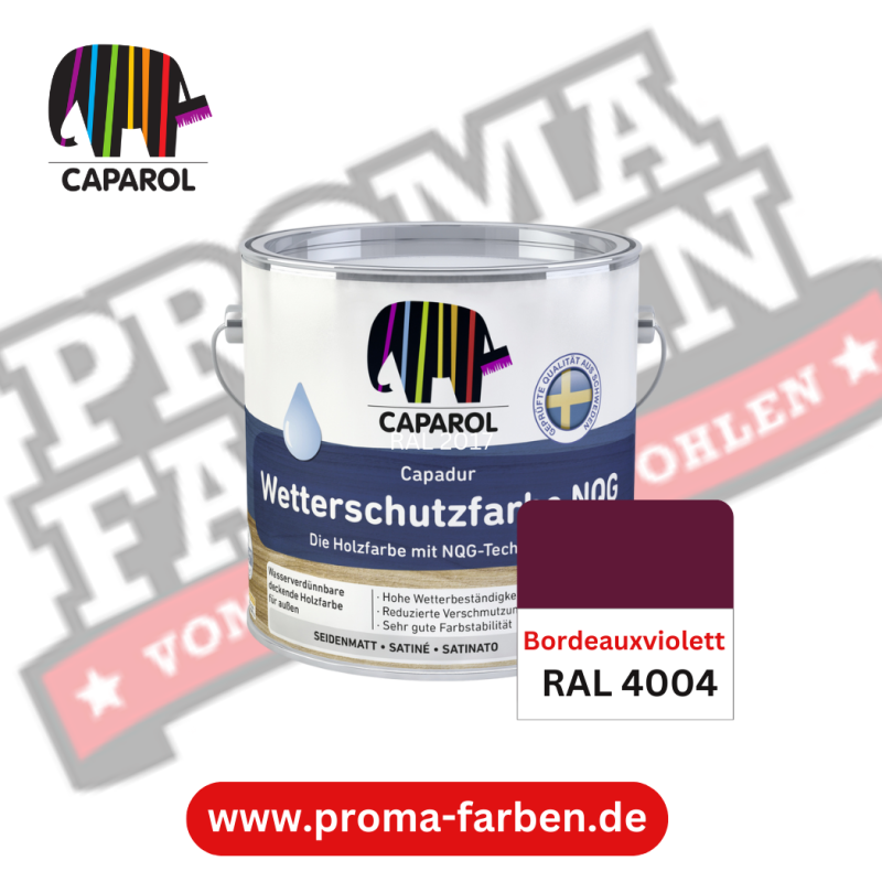 Capadur NQG Wetterschutzfarbe RAL 4004 Bordeauxviolett online bestellen bei ProMa Farben