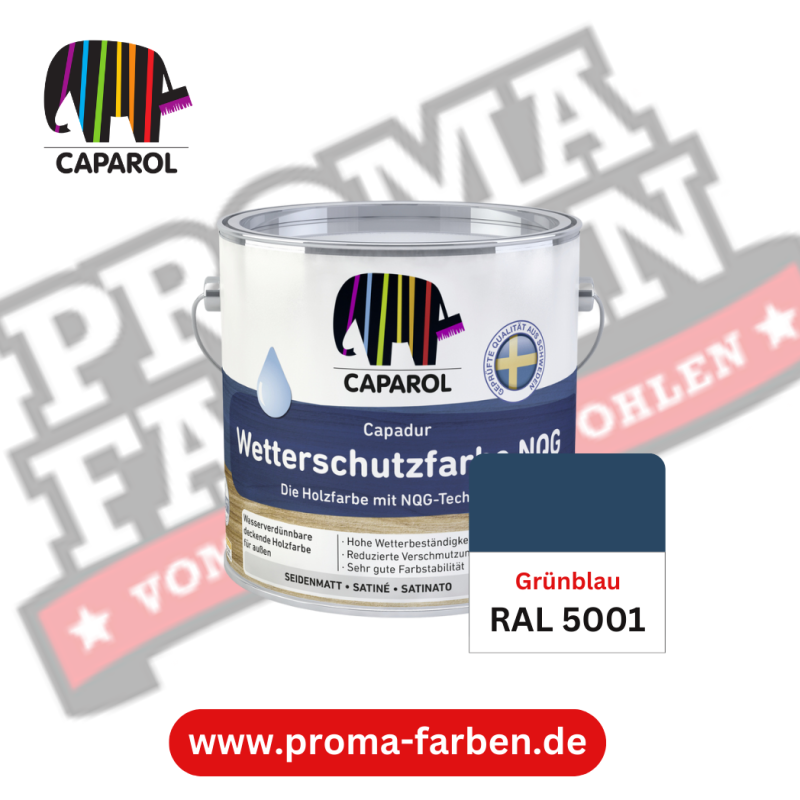 Capadur NQG Wetterschutzfarbe RAL 5001 Grünblau online bestellen bei ProMa Farben