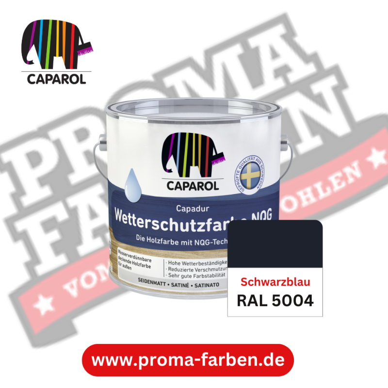 Capadur NQG Wetterschutzfarbe RAL 5004 Schwarzblau online bestellen bei ProMa Farben