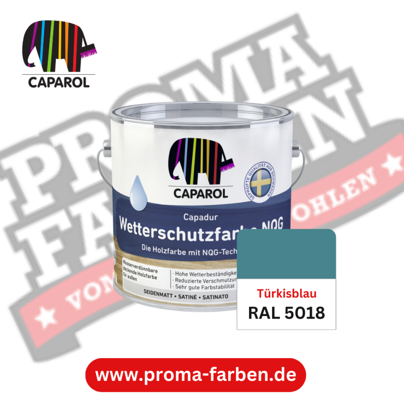 Capadur NQG Wetterschutzfarbe RAL 5018 Türkisblau online bestellen bei ProMa Farben