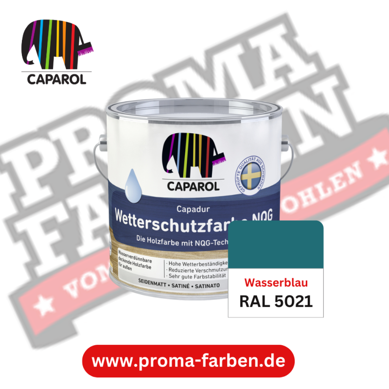 Capadur NQG Wetterschutzfarbe RAL 5021 Wasserblau online bestellen bei ProMa Farben