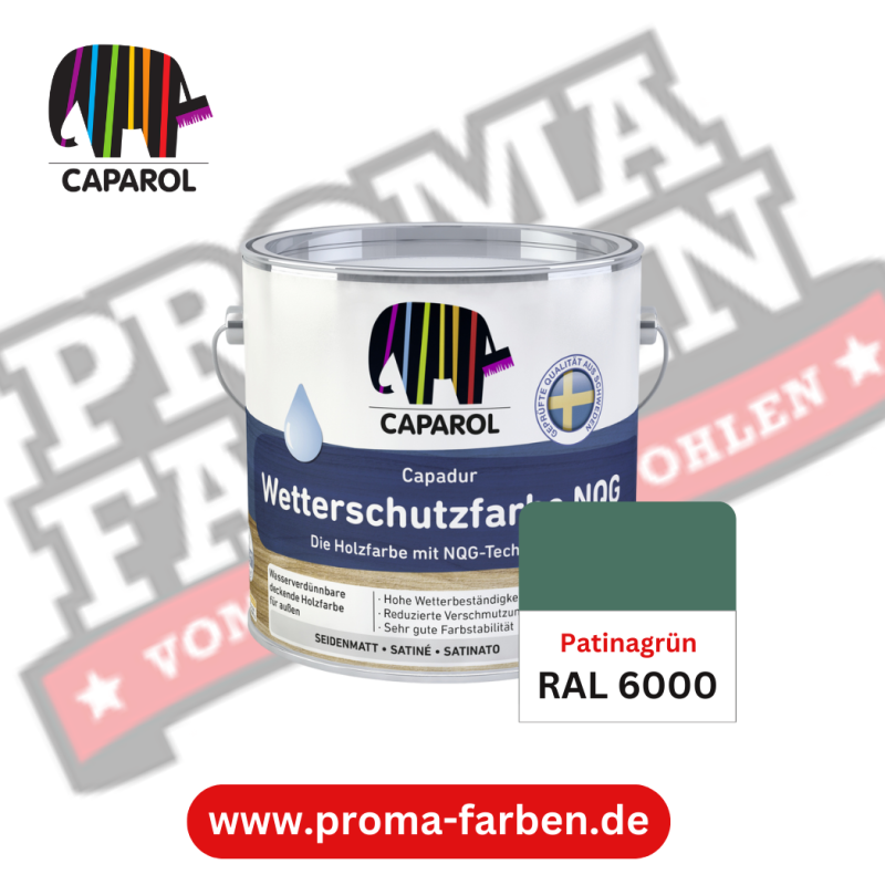 Capadur NQG Wetterschutzfarbe RAL 6000 Patinagrün online bestellen bei ProMa Farben