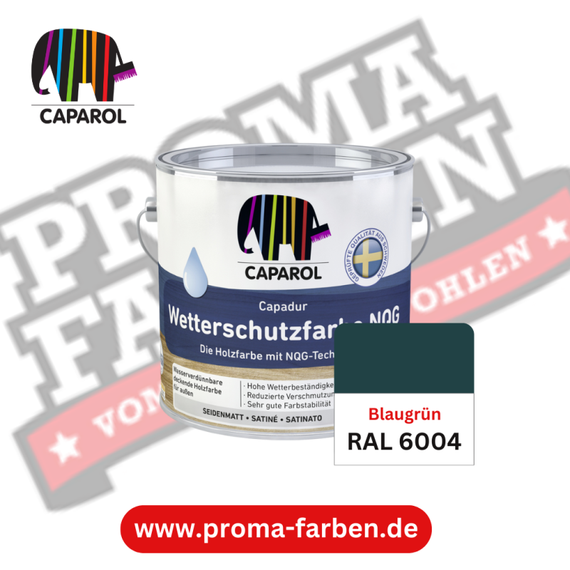 Capadur NQG Wetterschutzfarbe RAL 6004 Blaugrün online bestellen bei ProMa Farben