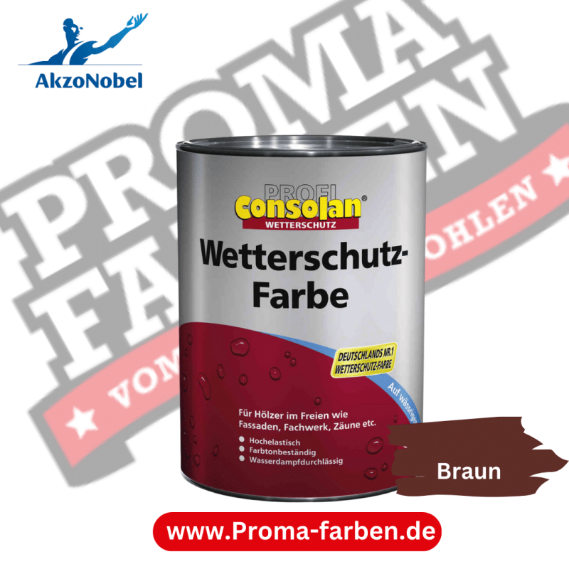 Consolan Profi Wetterschutz-Farbe Braun Kaufen bei Proma farben