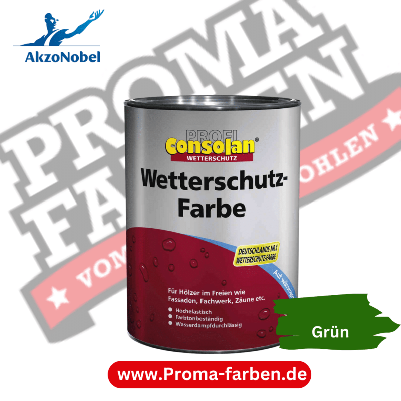 Consolan Profi Wetterschutz-Farbe Grün Kaufen bei Proma farben