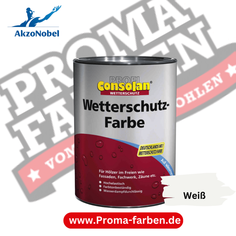 Consolan Profi Wetterschutz-Farbe Weiß Kaufen bei Proma farben (1)