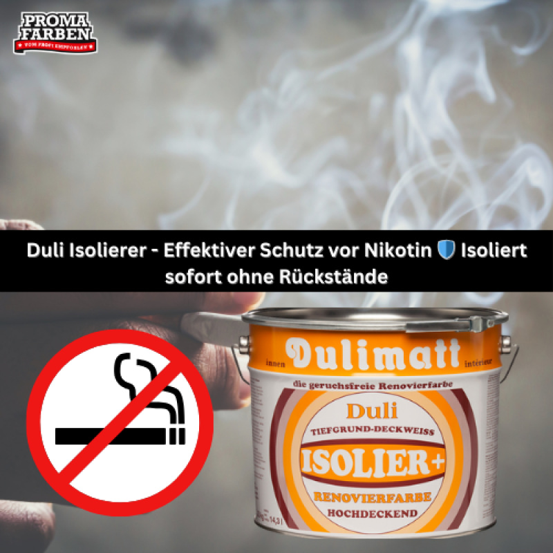 Dulimatt Isolierfarbe 14,3 L Raucherfarbe Nikotinfarben Kaufen bei ProMa Farben.de