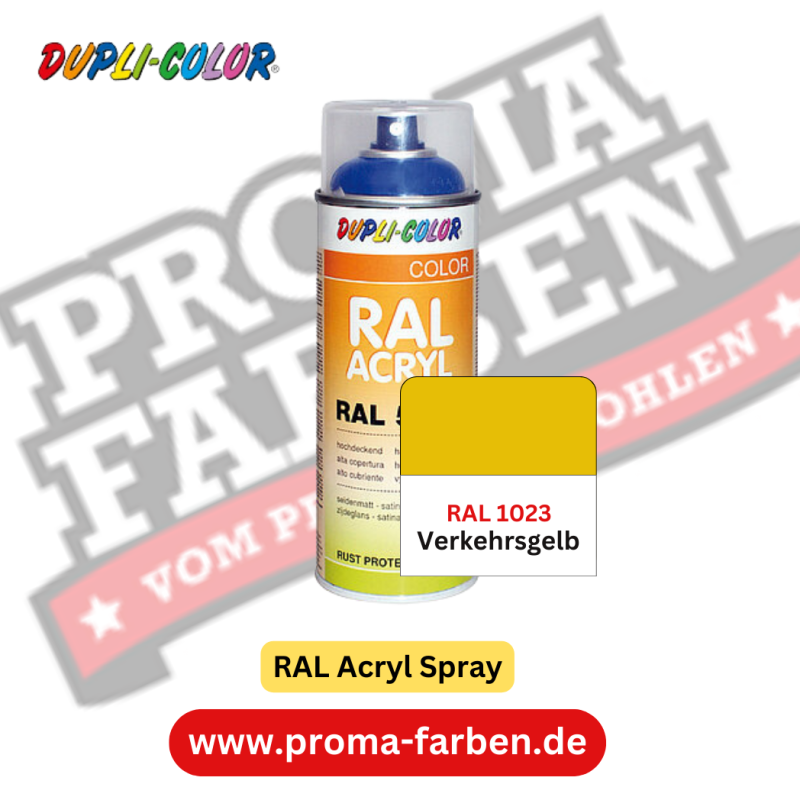 Dupli-Color RAL Acryl Spray RAL 1023 Verkehrsgelb online bestellen bei ProMa Farben