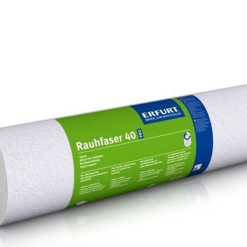 ERFURT Rauhfaser 40 kubisch mittel weiß