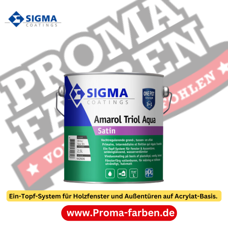 Amarol triol Aqua satin 1,00 l weiß Base WN