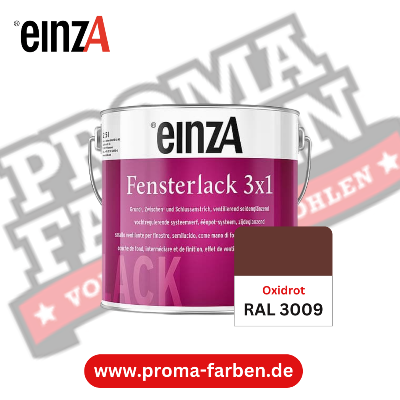 EinzA 3×1 Fensterlack RAL 3009 Oxidrot online bestellen bei ProMa Farben