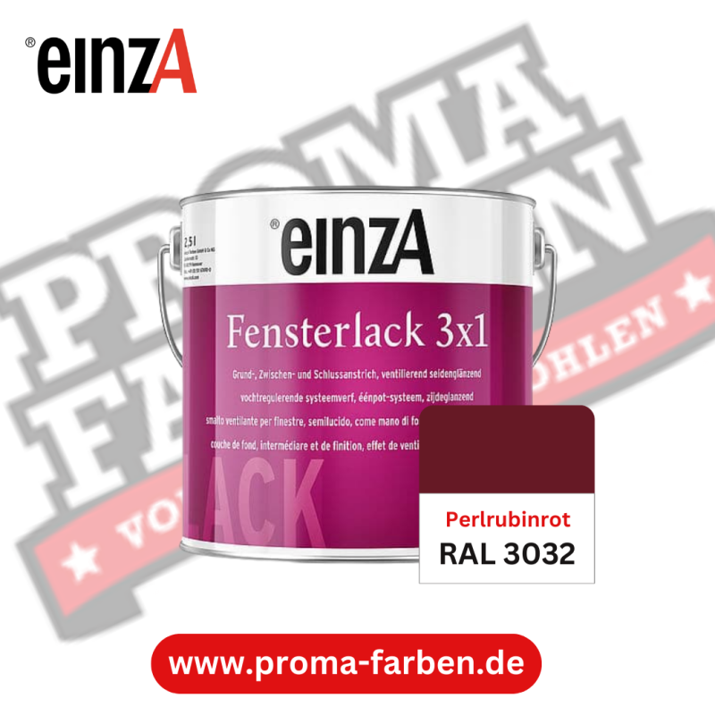 EinzA 3×1 Fensterlack RAL 3032 Perlrubinrot online bestellen bei ProMa Farben