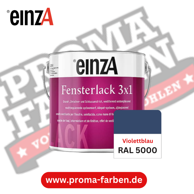 EinzA 3×1 Fensterlack RAL 5000 Violettblau online bestellen bei ProMa Farben