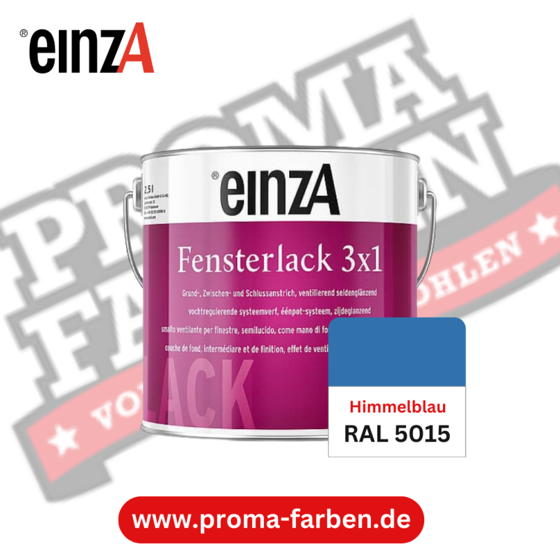 EinzA 3×1 Fensterlack RAL 5015 Himmelblau online bestellen bei ProMa Farben