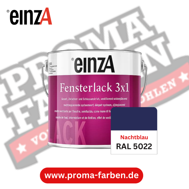 EinzA 3×1 Fensterlack RAL 5022 Nachtblau online bestellen bei ProMa Farben