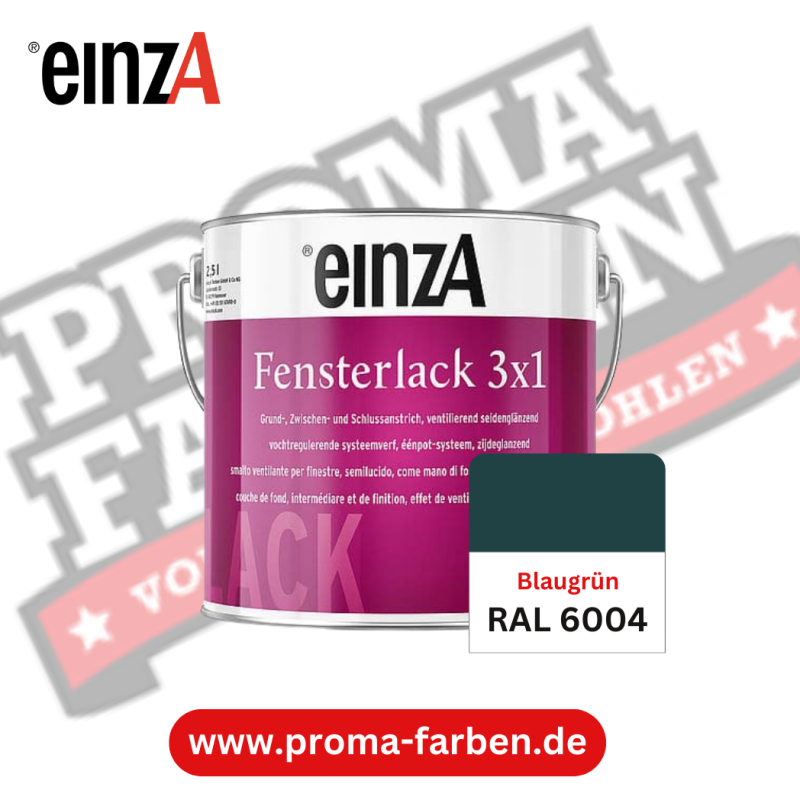 EinzA 3×1 Fensterlack RAL 6004 Blaugrün online bestellen bei ProMa Farben