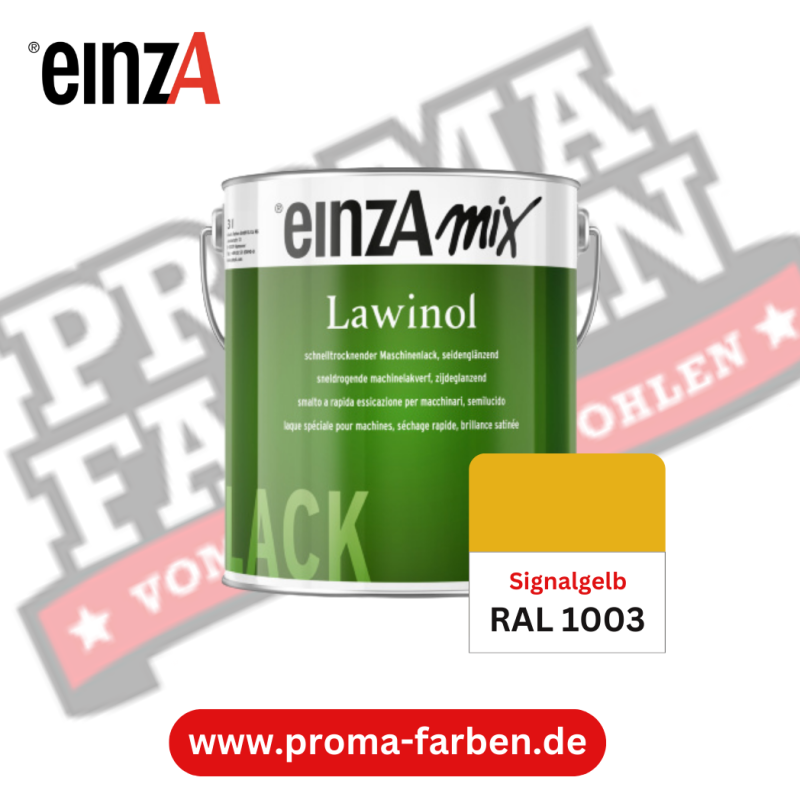 EinzA mix Lawinol Maschinenlack RAL 1003 Signalgelb online bestellen bei ProMa Farben