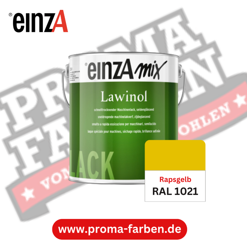 EinzA mix Lawinol Maschinenlack RAL 1021 Rapsgelb online bestellen bei ProMa Farben