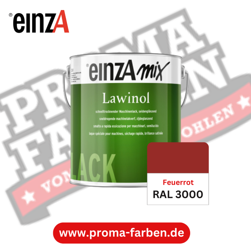 EinzA mix Lawinol Maschinenlack RAL 3000 Feuerrot online bestellen bei ProMa Farben
