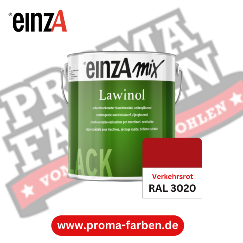 EinzA mix Lawinol Maschinenlack RAL 3020 Verkehrsrot online bestellen bei ProMa Farben