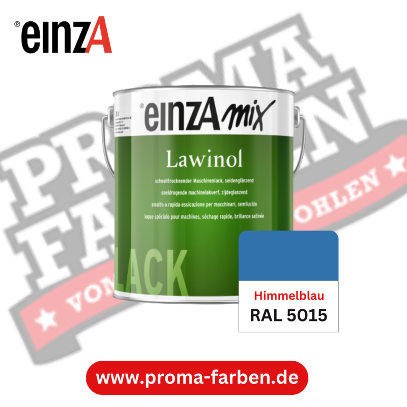 EinzA mix Lawinol Maschinenlack RAL 5015 Himmelblau online bestellen bei ProMa Farben