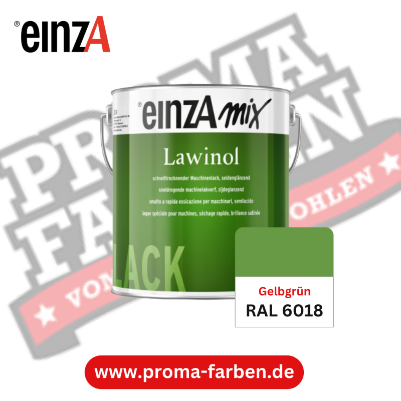 EinzA mix Lawinol Maschinenlack RAL 6018 Gelbgrün online bestellen bei ProMa Farben