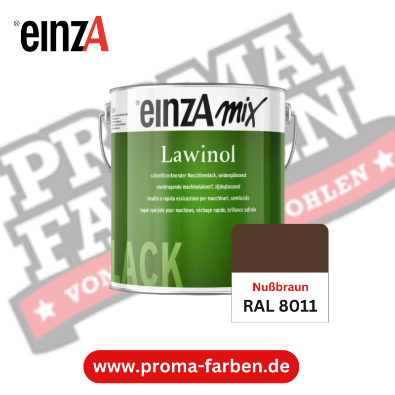 EinzA mix Lawinol Maschinenlack RAL 8011 Nußbraun online bestellen bei ProMa Farben