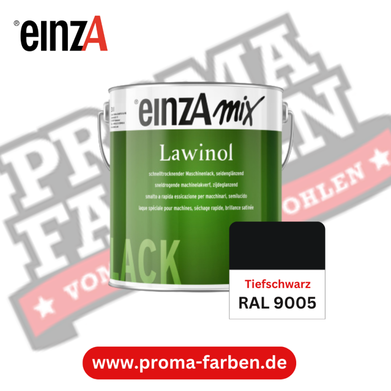 EinzA mix Lawinol Maschinenlack RAL 9005 Tiefschwarz online bestellen bei ProMa Farben