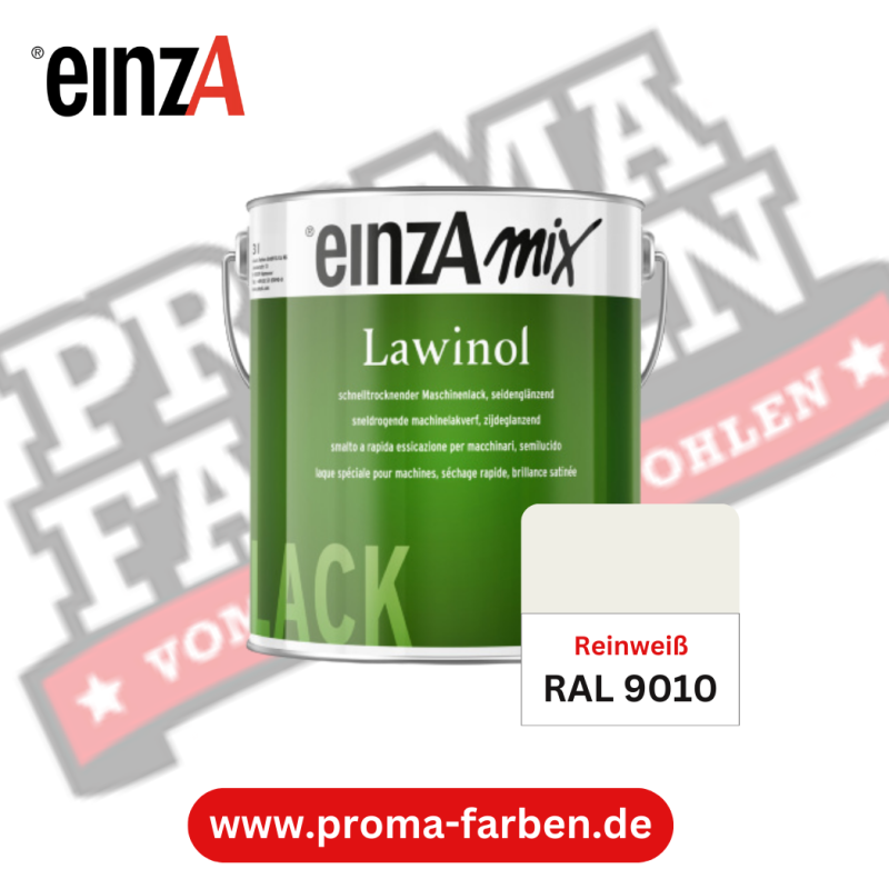 EinzA mix Lawinol Maschinenlack RAL 9010 Reinweiß online bestellen bei ProMa Farben