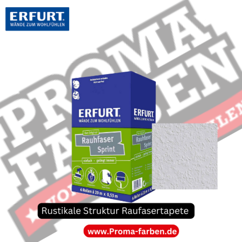 Erfurt 6 Rollen Erfurt Rauhfaser Sprint kaufen bei ProMa Farben.de