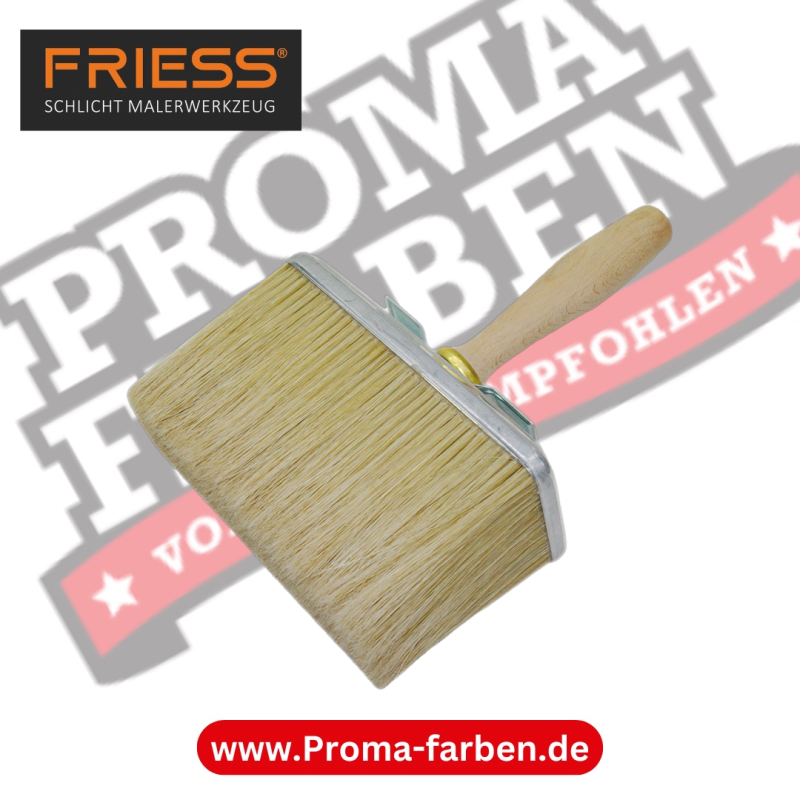 Friess Techno Deckenbürste Aluminiumrücken 8x18cm helle Chinaborste kaufen bei Proma Farben.de Maler Fachhandel & Onlineshop