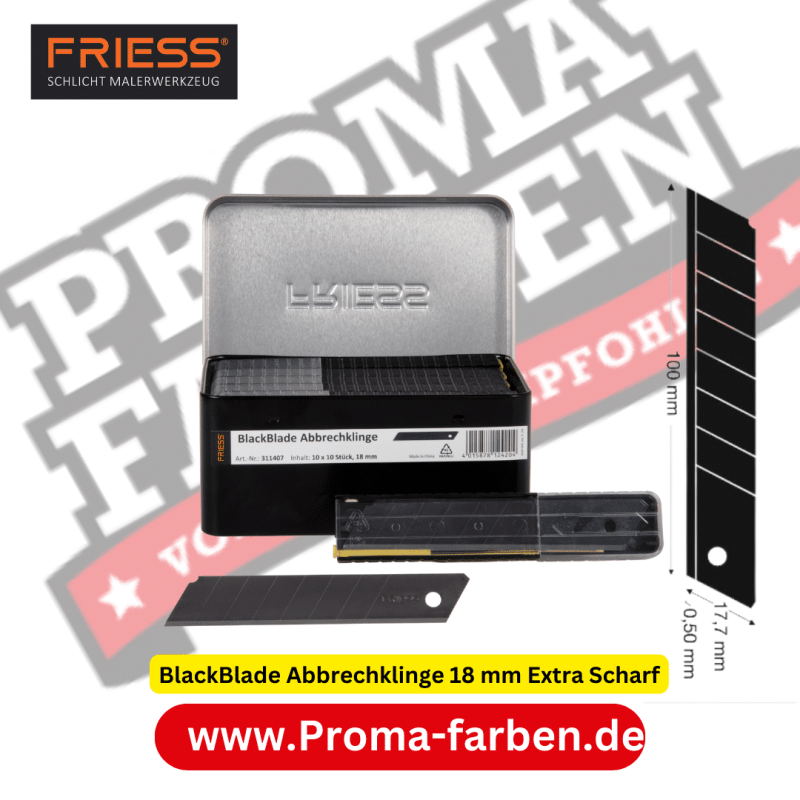 FRIESSBlackBlade Abbrechklinge 18 mm Extra Scharf kaufen bei Proma Farben