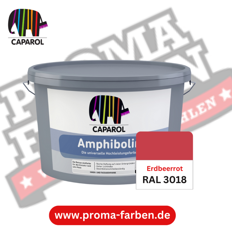 Caparol Amphibolin Fassadenfarbe RAL 3018 Erdbeerrot online bestellen bei ProMa Farben