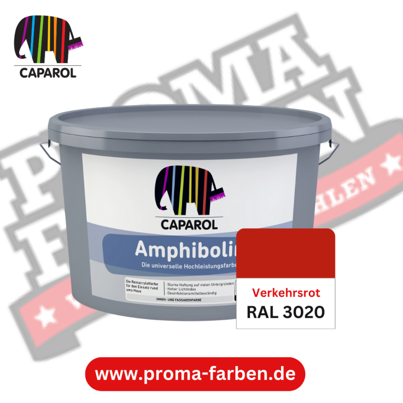 Caparol Amphibolin Fassadenfarbe RAL 3020 Verkehrsrot online bestellen bei ProMA Farben