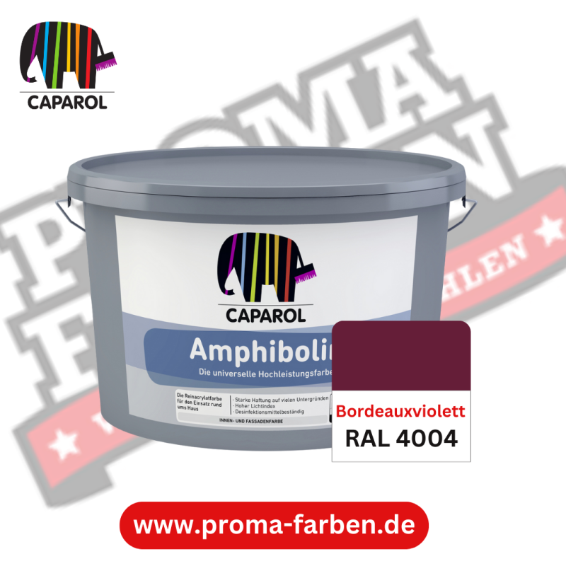 Caparol Amphibolin Fassadenfarbe RAL 4004 Bordeauxviolett online bestellen bei ProMa Farben