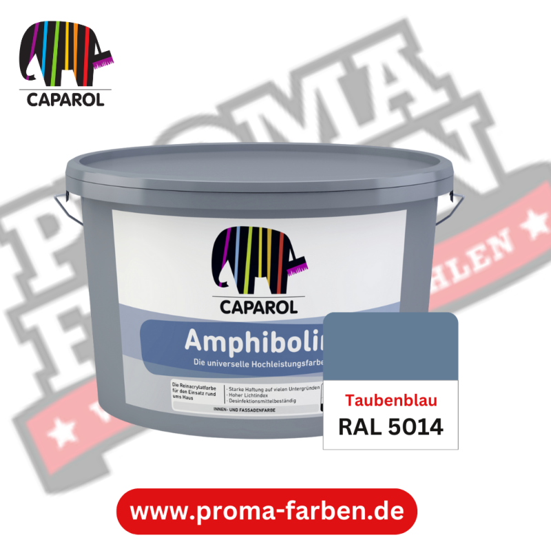 Caparol Amphibolin Fassadenfarbe RAL 5014 Taubenblau online bestellen bei ProMa Farben
