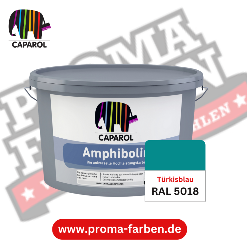 Caparol Amphibolin Fassadenfarbe RAL 5018 Türkisblau online bestellen bei ProMa Farben