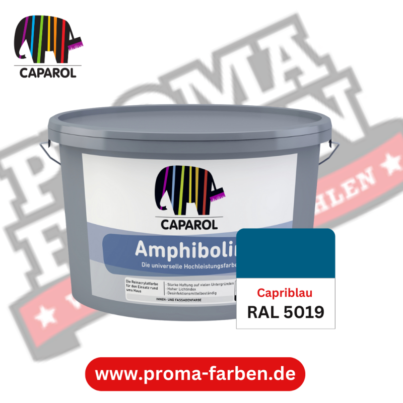 Caparol Amphibolin Fassadenfarbe RAL 5019 Capriblau online bestellen bei ProMa Farben