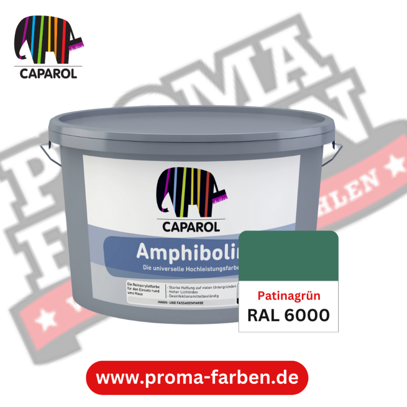 Caparol Amphibolin Fassadenfarbe RAL 6000 Patinagrün online bestellen bei ProMa Farben