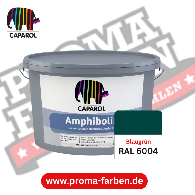 Caparol Amphibolin Fassadenfarbe RAL 6004 Blaugrün online bestellen bei ProMa Farben