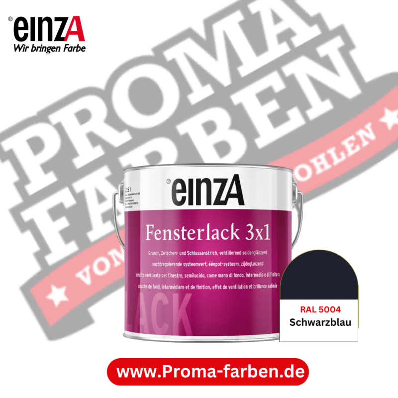 Fensterlack 3×1 RAL 5004 Saphirblau Wetterschutz für außen kaufen bei Proma-farben.de Malermarkt