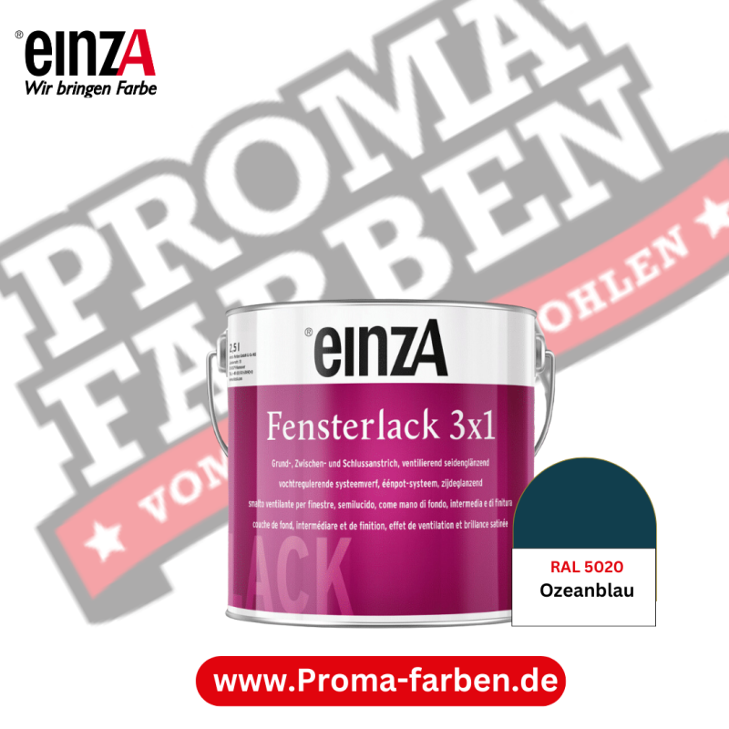 Fensterlack 3×1 RAL 5020 Ozeanblau Wetterschutz für außen kaufen bei Proma-farben.de Malermarkt