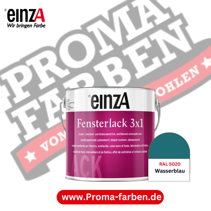 Fensterlack 3×1 RAL 5021 Wasserblau Wetterschutz für außen kaufen bei Proma-farben.de Malermarkt
